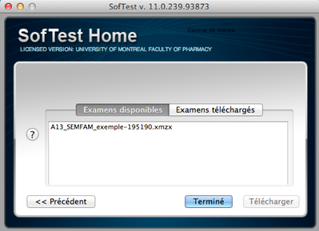 SOFTEST SELECT EXAM FILE