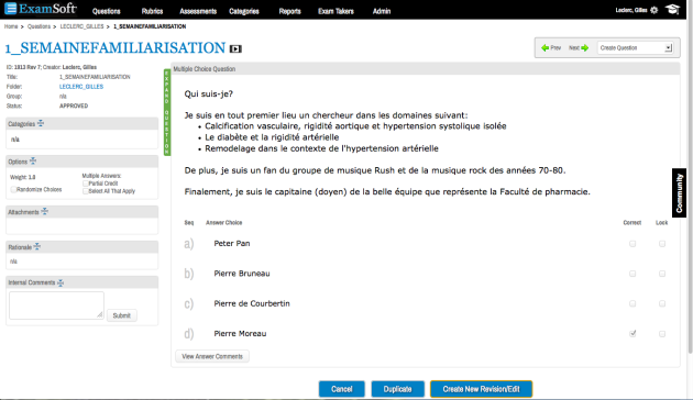 QuestionProfil(N)